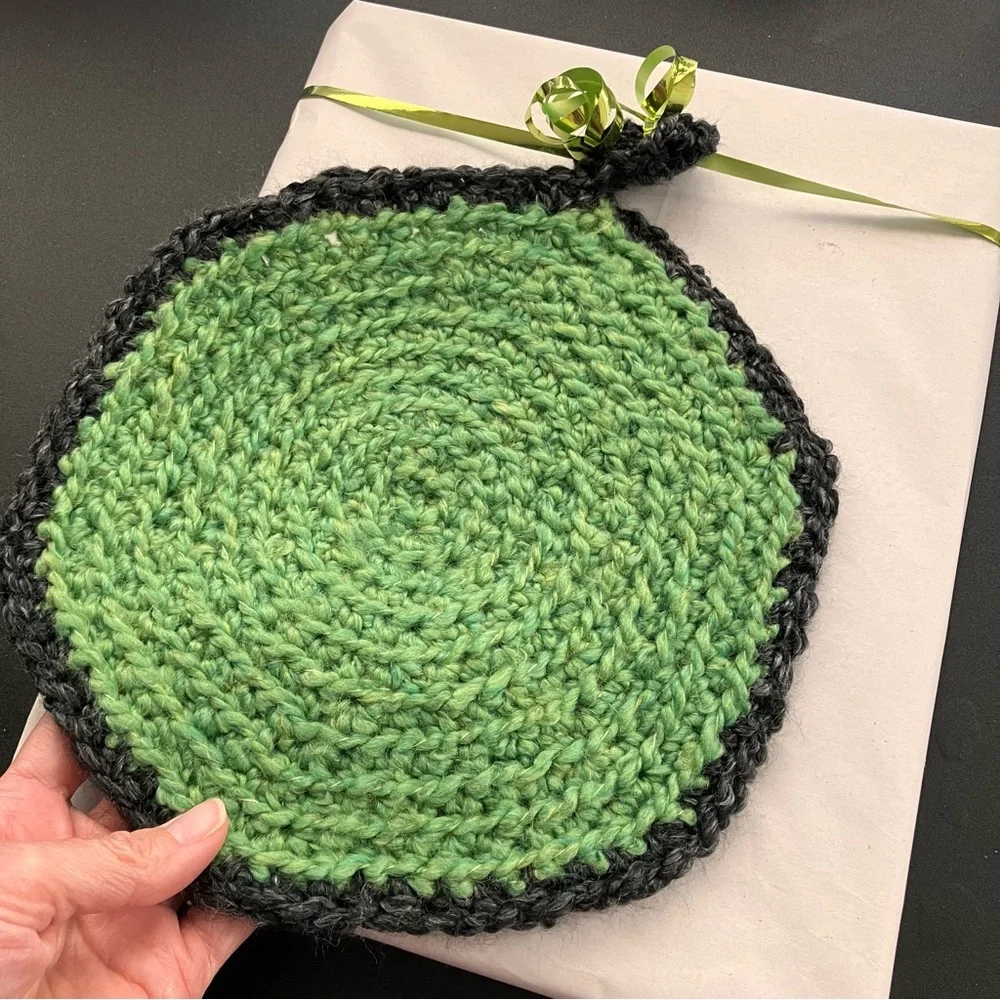 Blind Date with a Cookbook & Crochet Hot Pad Handmade Hardcover Recipe Book Gift